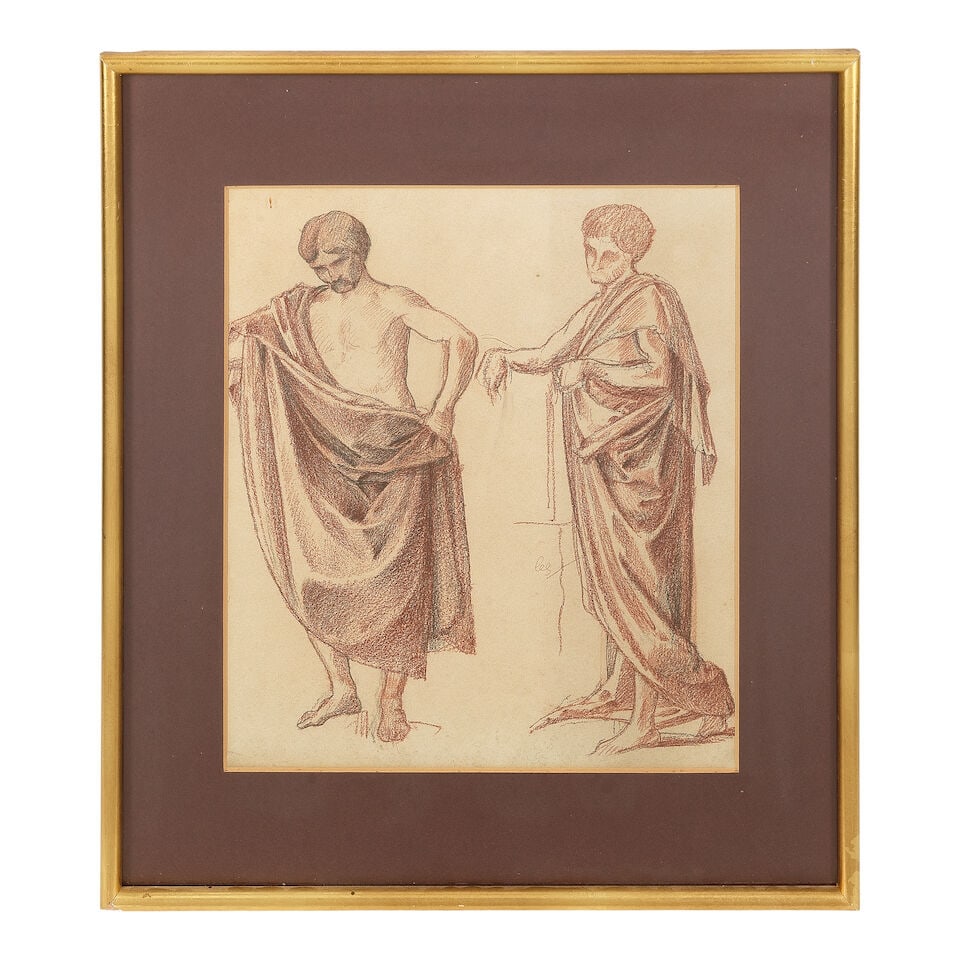 William de Morgan (British, 1839-1917) Two studies of figures in drapery - 6