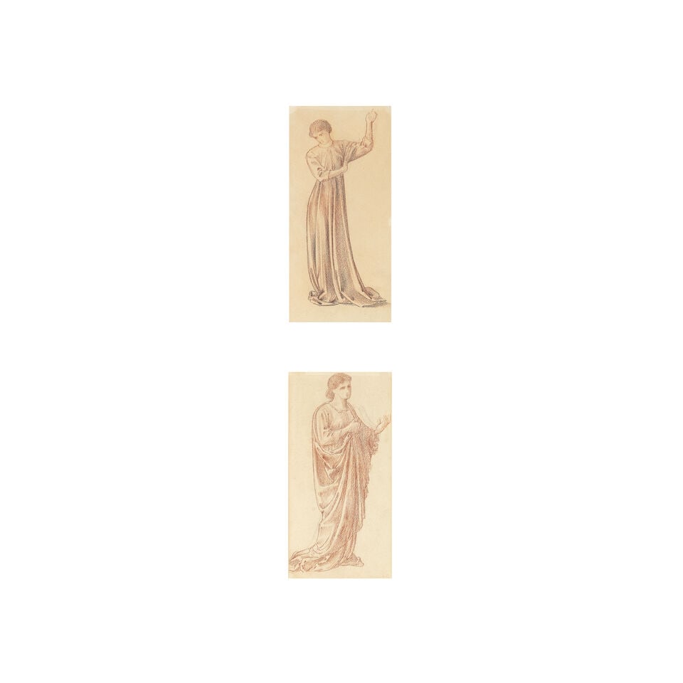William de Morgan (British, 1839-1917) A group of four figure studies in robes - 3