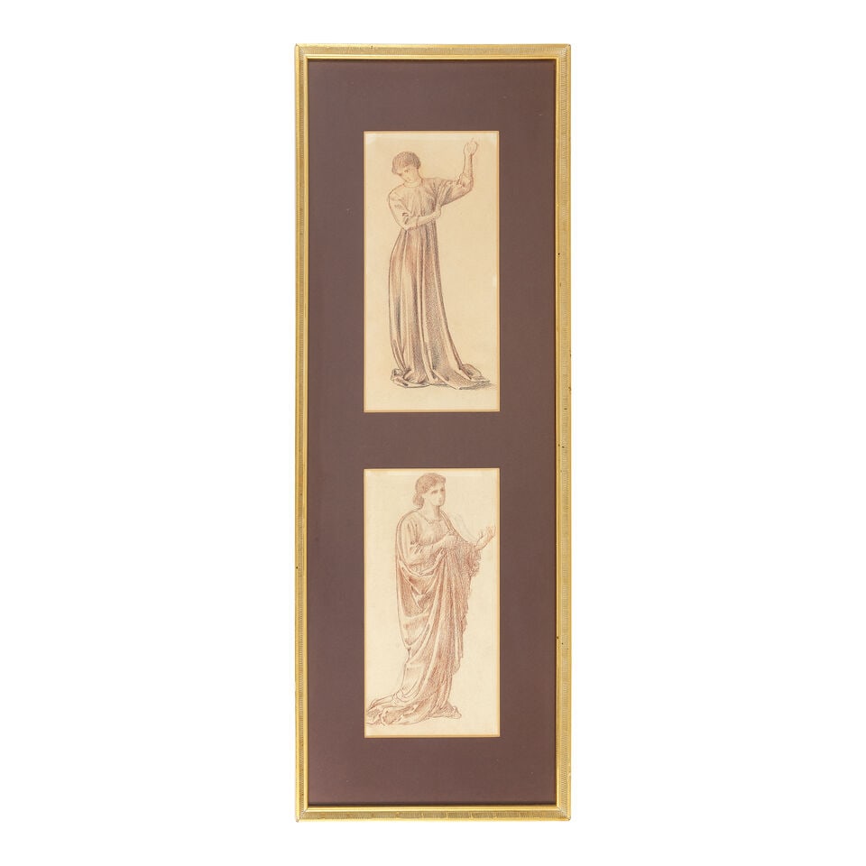 William de Morgan (British, 1839-1917) A group of four figure studies in robes - 6