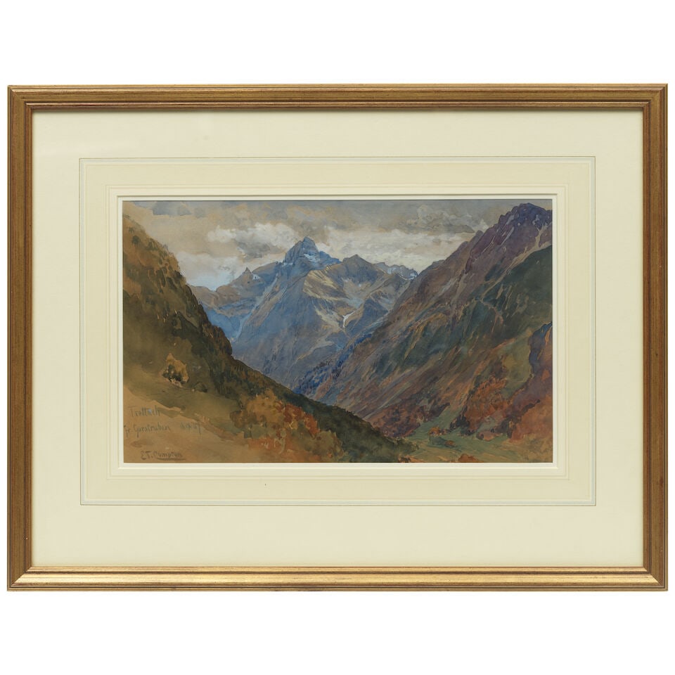 Edward Theodore Compton (British, 1849-1921) Trettachspitze from Gurstruben - 3