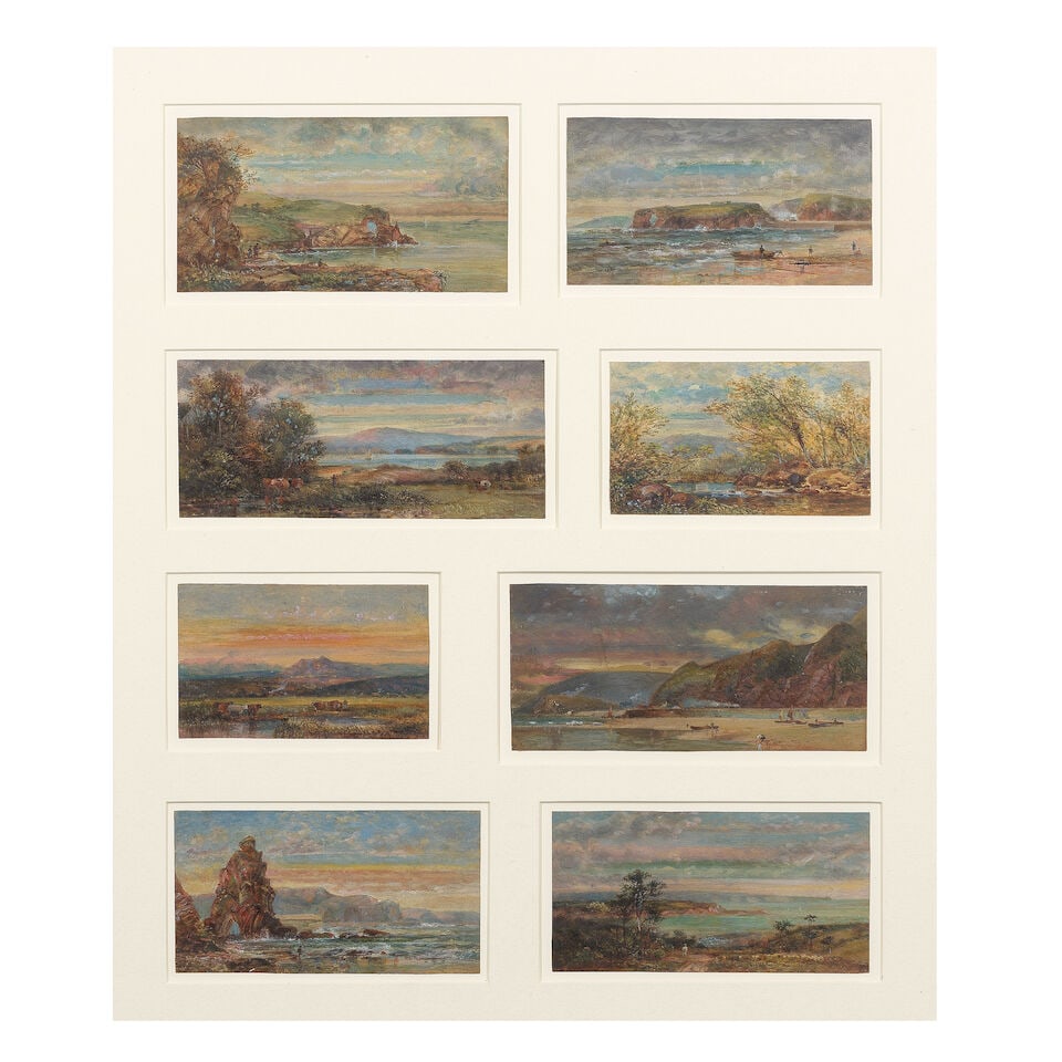 English School, 19th Century A group of twenty-five coastal scenes, thought to be views of Devon...: English School, 19th Century A group of twenty-five coastal scenes, thought to be views of Devon watercolour various sizes in four frames. (4) For further information on this lot please visit