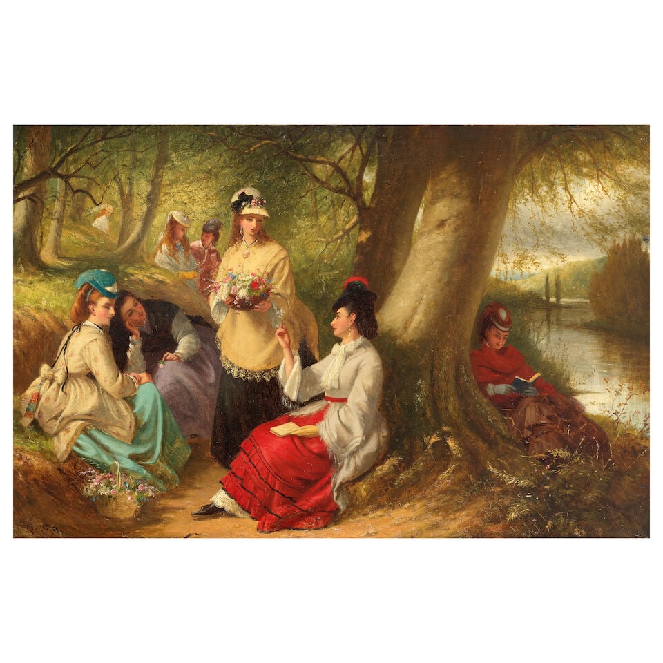 Thomas Brooks (British, 1818-1891) Woodland flowers: Thomas Brooks (British, 1818-1891) Woodland flowers signed and dated 'Brooks. 1873' (lower left) oil on canvas 48 x 76.5cm (18 7/8 x 30 1/8in). Footnotes: Exhibited (Possibly) London, Royal Academy,