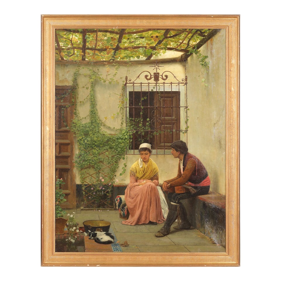 William Bright Morris (British, 1844-1912) The patio - 2