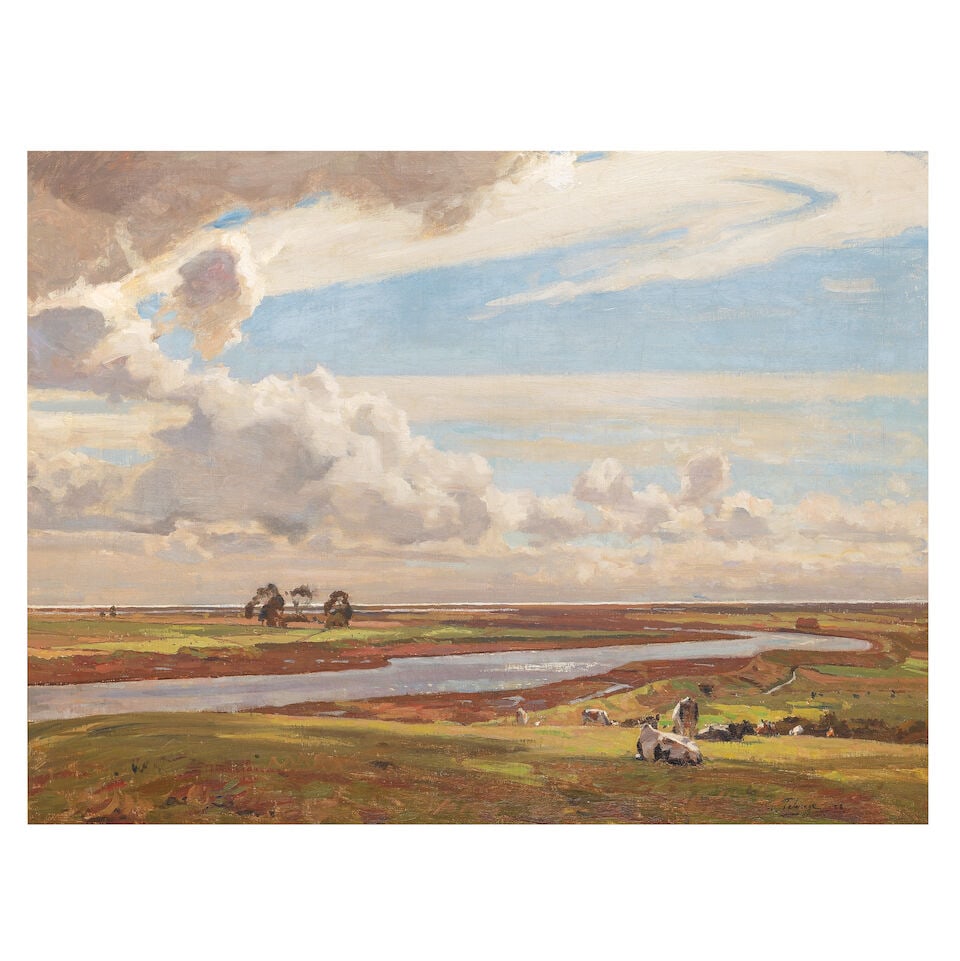Algernon Talmage, RA, ROI, RWA (British, 1871-1939) Kingdom of the winds: Algernon Talmage, RA, ROI, RWA (British, 1871-1939) Kingdom of the winds signed and dated 'A Talmage 36' (lower right) oil on canvas 77 x 162cm (30 5/16 x 63 3/4in). Footnotes: Provenance Anon.