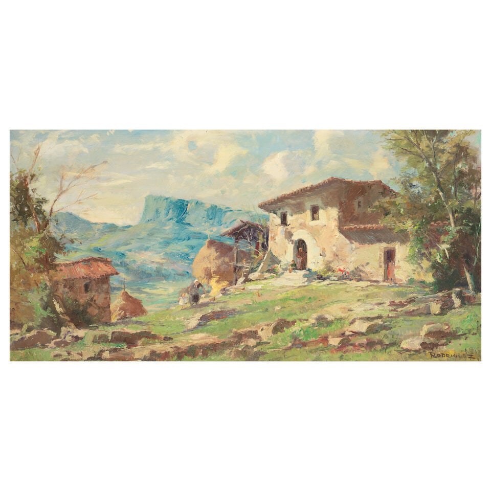 Spanish School, 19th Century Returning home: Spanish School, 19th Century Returning home oil on canvas 59 x 120cm (23 1/4 x 47 1/4in). For further information on this lot please visit Bonhams.com For further information about this lot