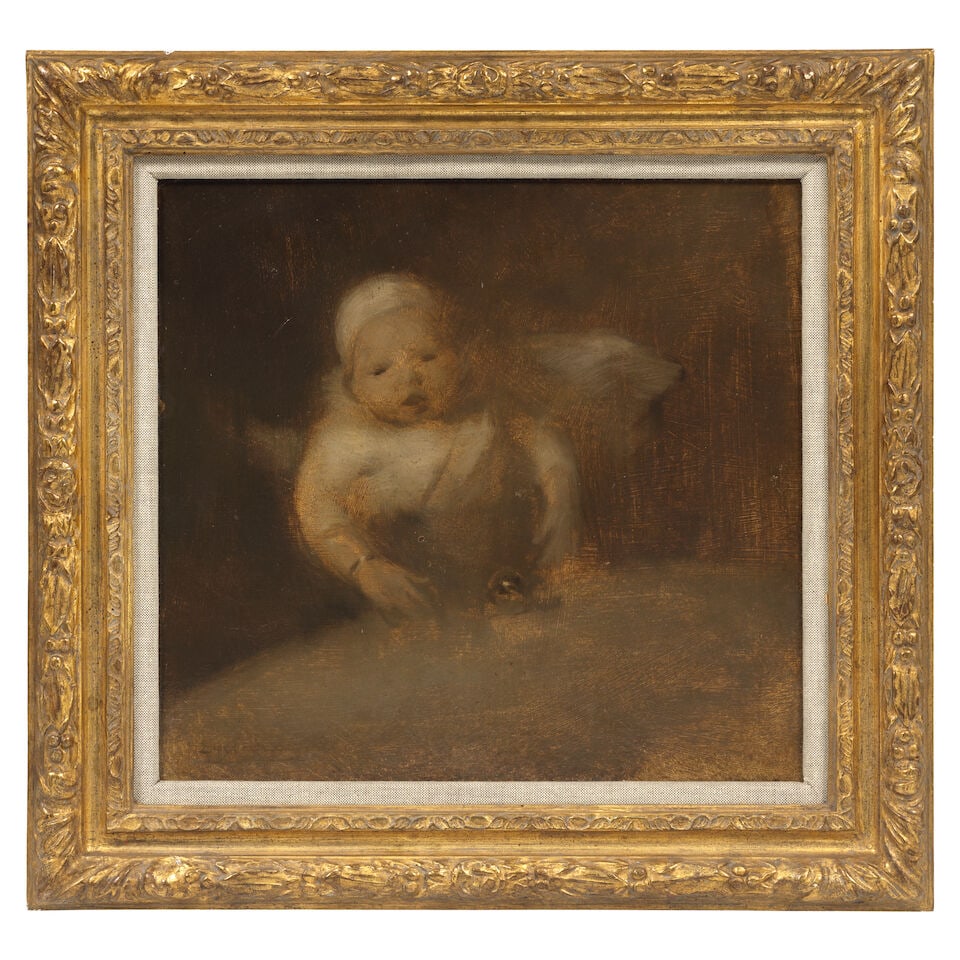 Eugène Carrière (French, 1849-1906) Enfant au hochet (Painted circa 1881-1883.) - 2