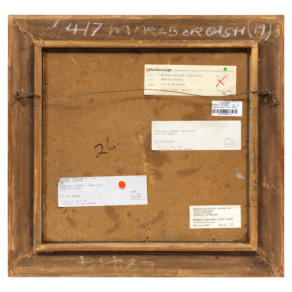 Eugène Carrière (French, 1849-1906) Enfant au hochet (Painted circa 1881-1883.) - 3