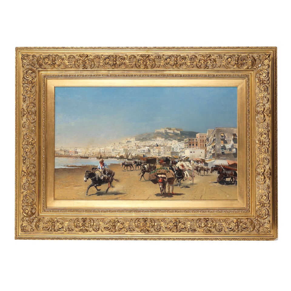 Paul Wilhelm Keller-Reutlingen (German, 1854-1920) Return from the market, Bay of Naples - 3