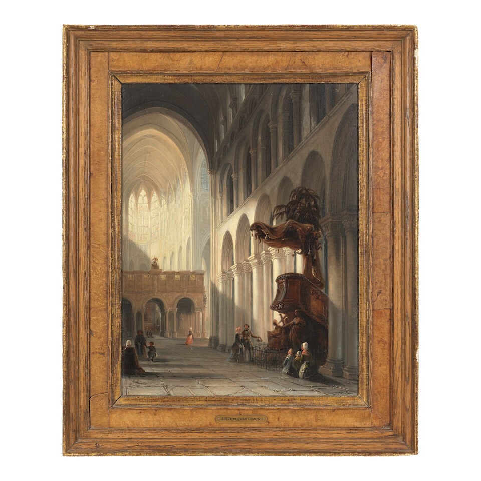 Jan Baptiste Tetar van Elven (Dutch, 1805-1879) Cathedral interior - 2