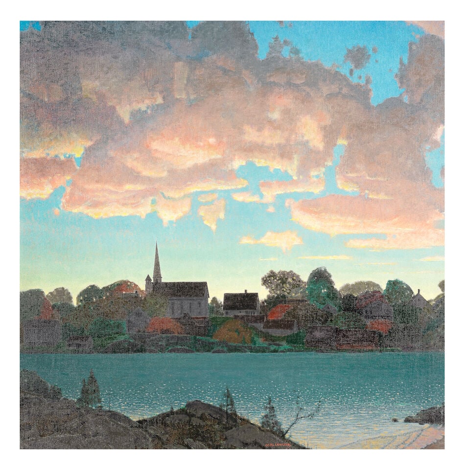 Carl Lawless (American, 1894-1934) Vespers: Carl Lawless (American, 1894-1934) Vespers signed 'CARL LAWLESS' (lower centre) oil on canvas 72 x 72cm (28 3/8 x 28 3/8in). Footnotes: Provenance Anon. sale, William Doyle, New York, 29 November