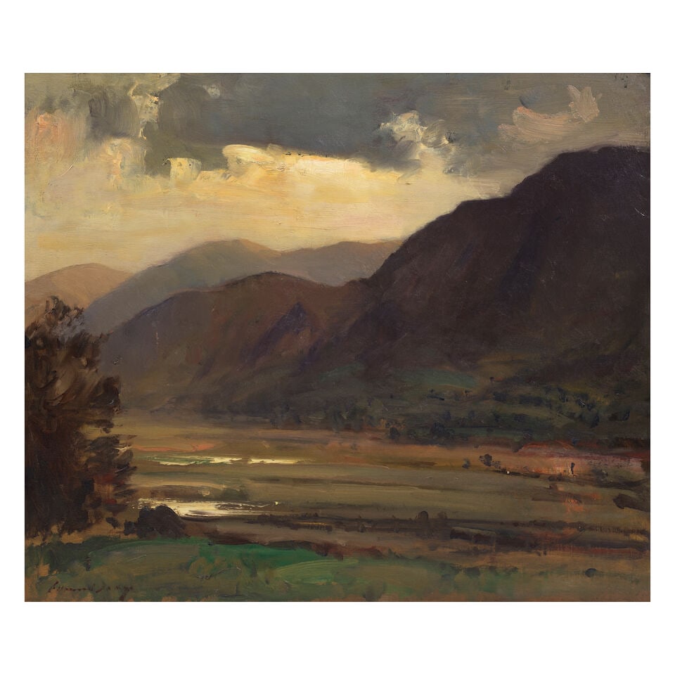 Edward Seago, RWS, RBA (British, 1910-1974) Spring in Merioneth I (Mawddach Valley - Looking West) (1 of 3)