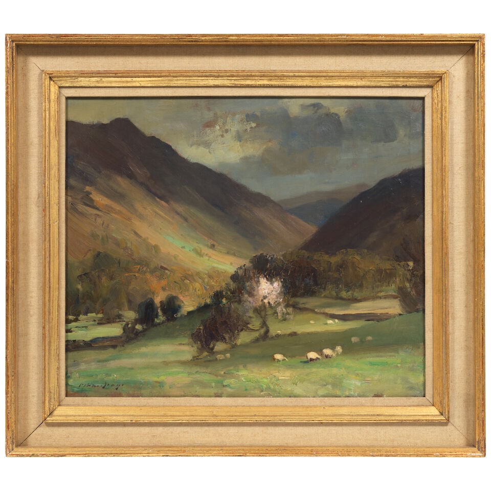 Edward Seago, RWS, RBA (British, 1910-1974) Spring in Merioneth II (Mawddach Valley - Looking East) - 2