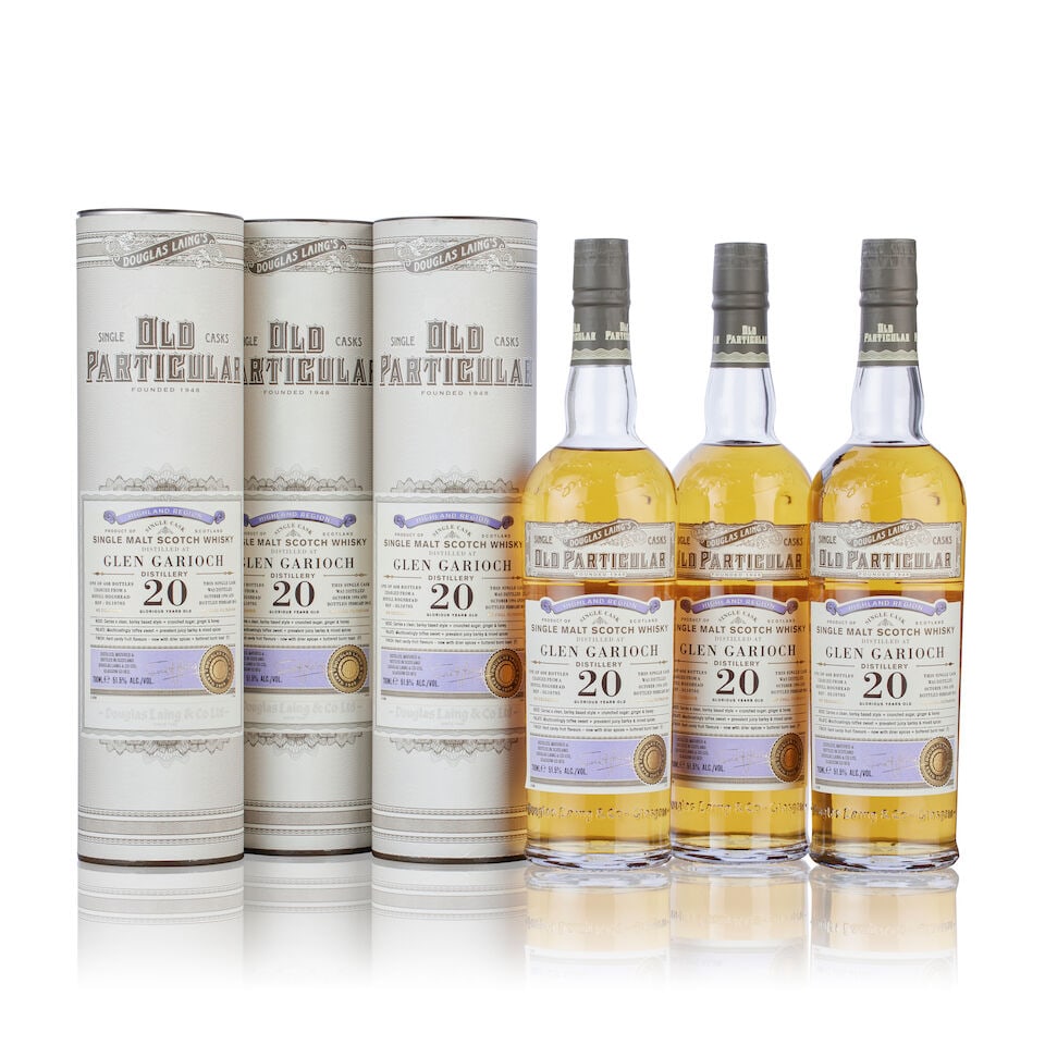 Glen Garioch 20 Year Old, Old Particular , 1994 (3x 70cl): Glen Garioch 20 Year Old, Old Particular , 1994 (3x 70cl) Region: Highland, single malt Fill Level: filled to 70cl Capsule: good condition Label: good labelling Packaging: in original carton Alcohol