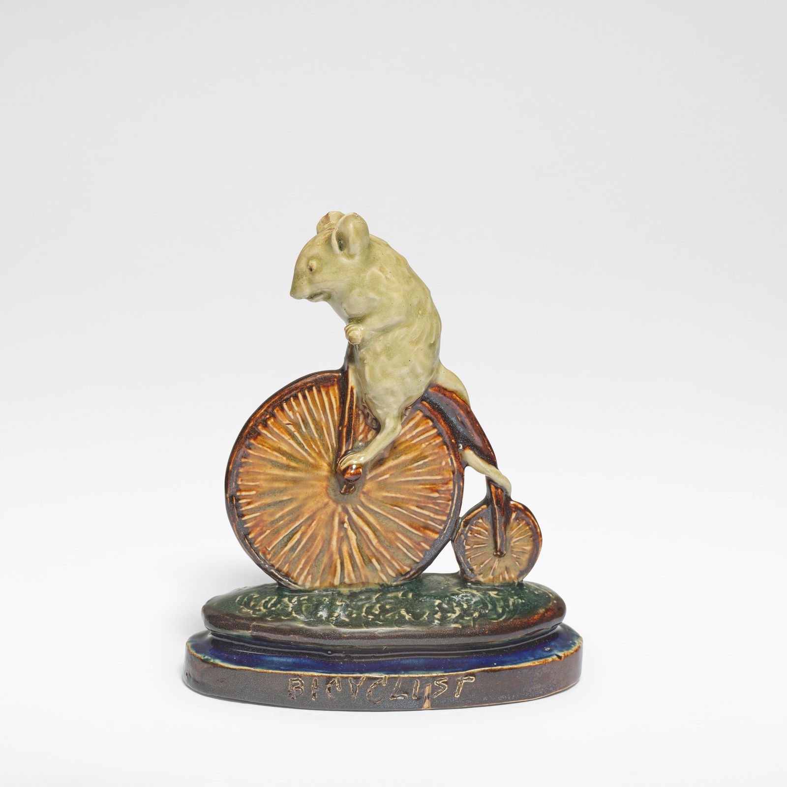 George Tinworth for Doulton Lambeth 'Bicyclist' sculpture, circa 1885 (1 of 1)