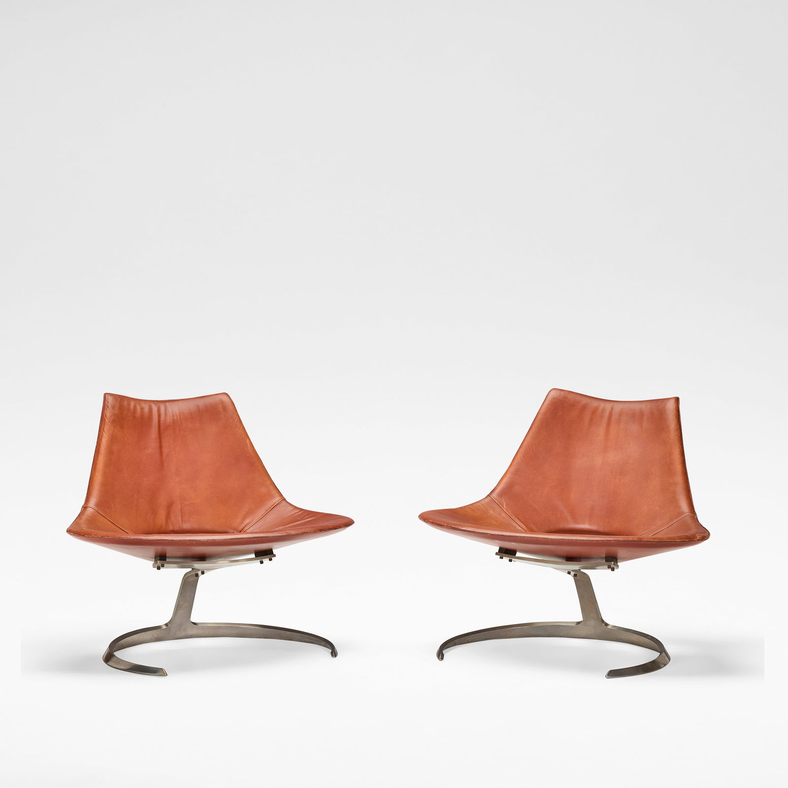 Preben Fabricius and Jørgen Kastholm Pair of 'Scimitar' chairs, model no. IS-63, designed 1962 (1 of 1)
