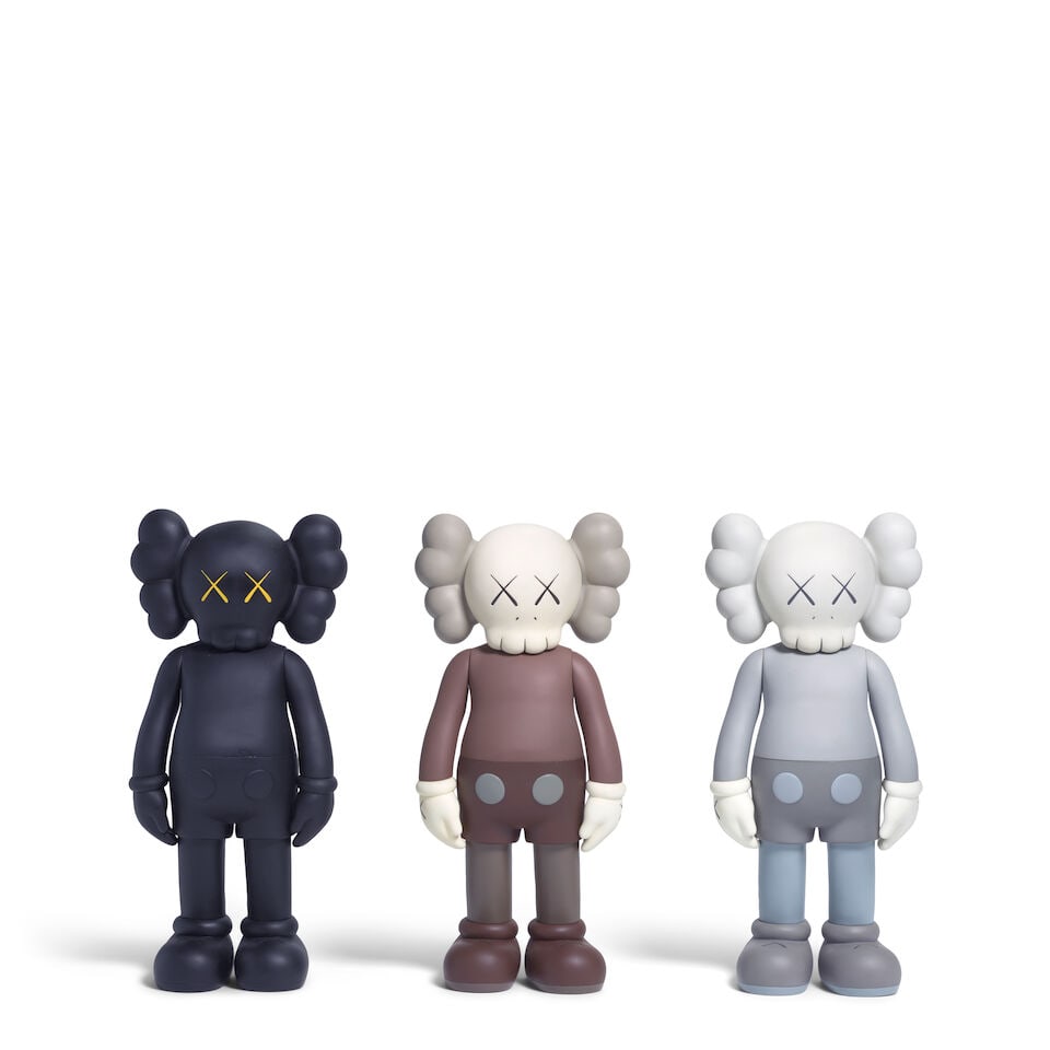 KAWS (born 1974); Companion (Five Years Later) (Grey, Black, Brown); (3) (1 of 3)