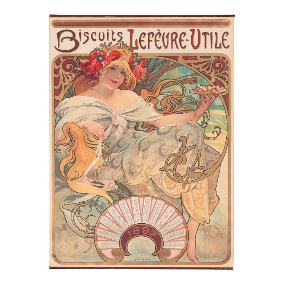 Alphonse Mucha (1860-1939); Biscuits Lefèvre-Utile; (1 of 1)