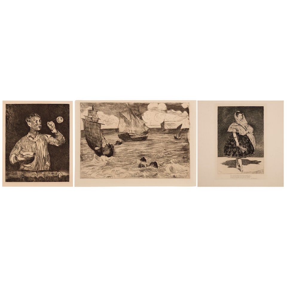 Edouard Manet (1832-1883); A Group of 3 Etchings; (3) - 2
