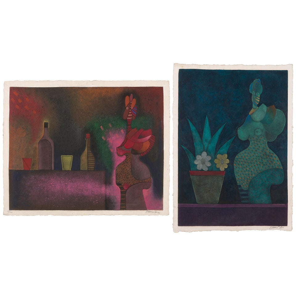 Vladimir Cora (born 1951); Still Life (Bodegon); Untitled (Still Life with Woman); (2) - 3