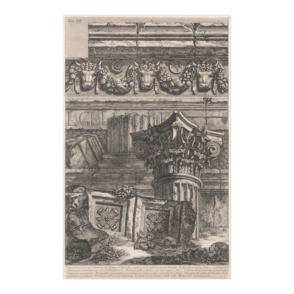 Giovanni Battista Piranesi (1720-1778); & Francesco Piranesi (c. 1756-1810) A Group of 3 Etching... - 3