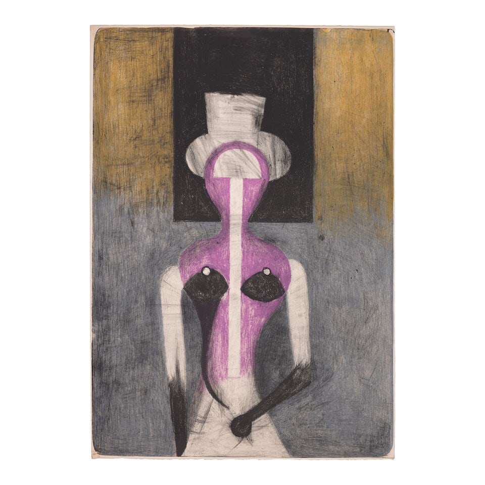 Rufino Tamayo (1899-1991); Mujer con Sombrero;: Rufino Tamayo (1899-1991) Mujer con Sombrero (Pereda 132), 1972 Lithograph in colors on wove paper, signed in pencil and numbered 58/100, published by Transworld Art, New York, with the blindstamp of