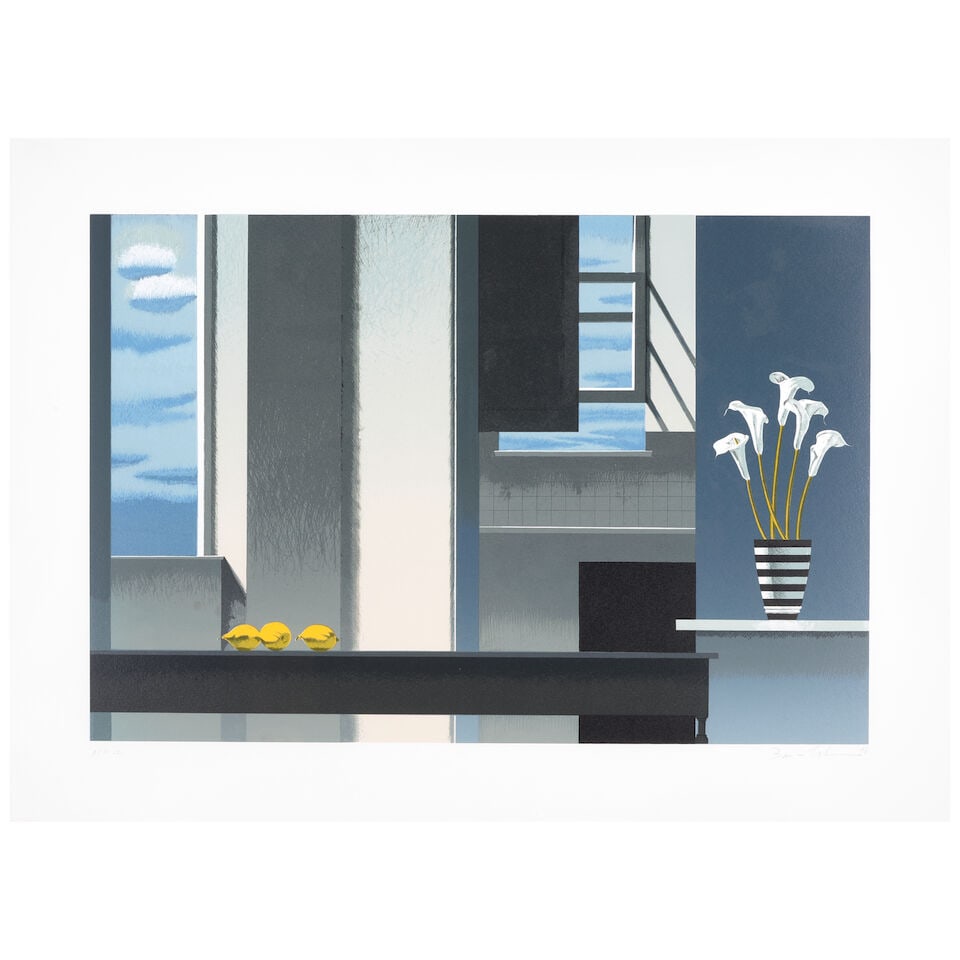 Bruce Cohen (born 1953); Interior with 3 Lemons;: Bruce Cohen (born 1953) Interior with 3 Lemons, 1998 Lithograph in colors on wove paper, signed in pencil, dated and annotated 'A/P 12' (an artist's proof, aside from the edition of 60), with the blin