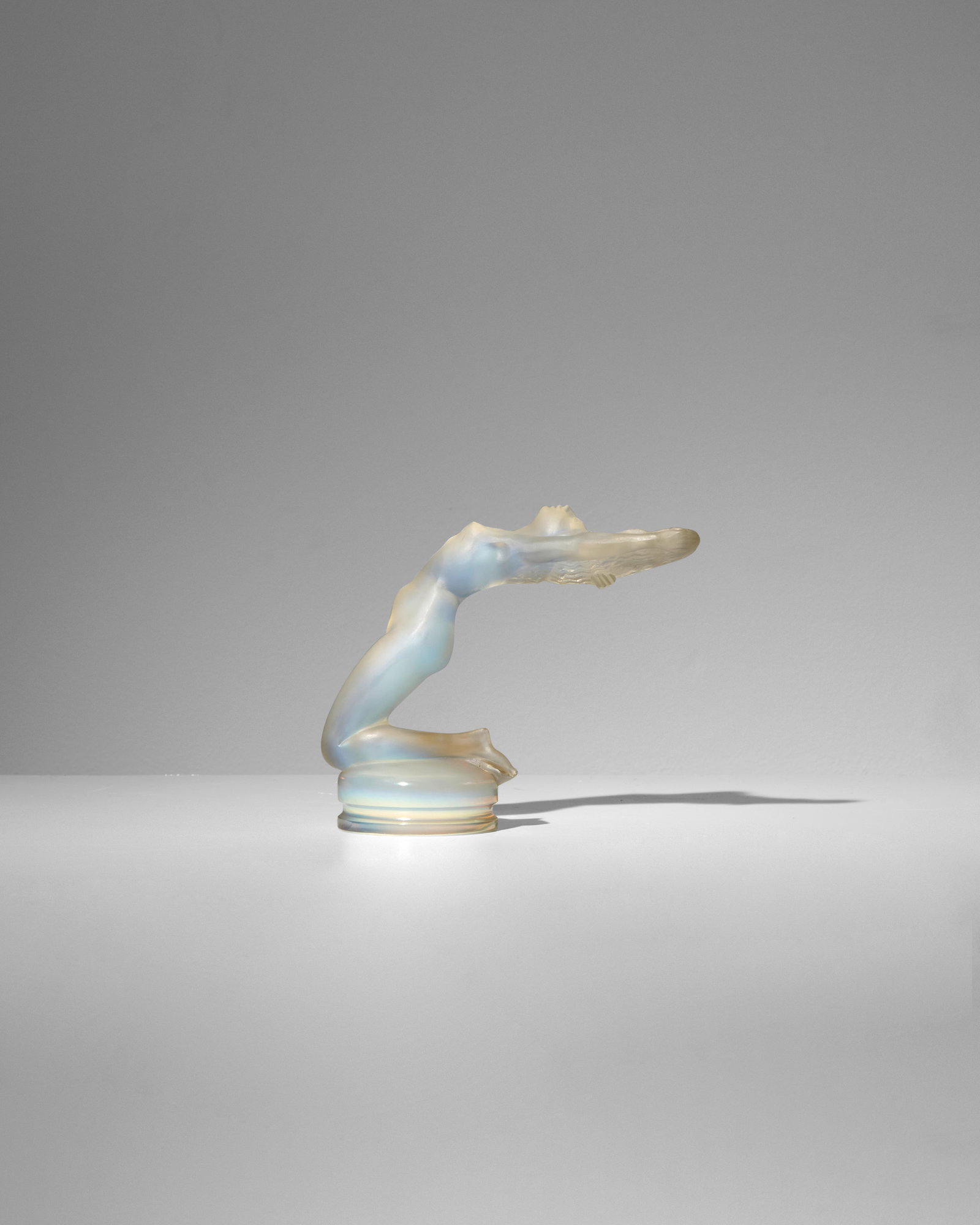 RENÉ LALIQUE (1860-1945) Chrysis designed 1931 Marcilhac 1183, exceptionally rare opalescen...: RENÉ LALIQUE (1860-1945) Chrysis designed 1931 Marcilhac 1183, exceptionally rare opalescent blue and frosted glass, hand finished, acid stamp 'R. LALIQUE FRANCE' height 5in (12.7cm) Footnotes: P