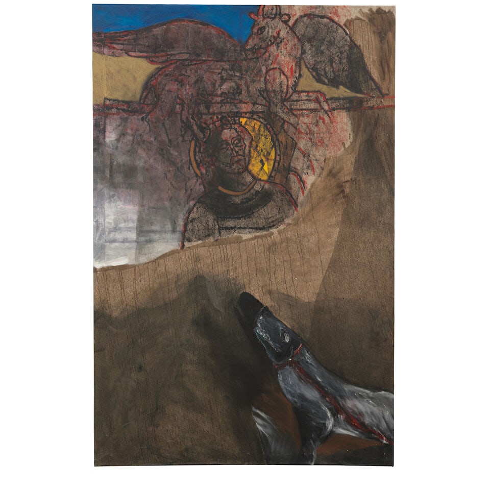 MOISÉS FINALÉ (B. 1957) Juego de sombras 78 x 51 in (198.1 x 129.5 cm) (Painted in Par... (1 of 2)