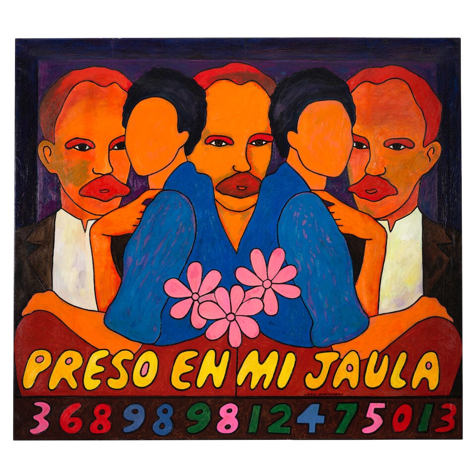 RAÚL MARTÍNEZ (1927-1995) Preso en mi juala 44 3/4 x 49 5/8 in (113.6 x 126 cm) (Paint... (1 of 1)