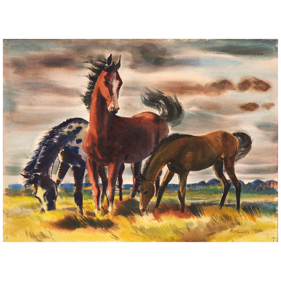 PHIL PARADISE (1905-1997) Spring Pasture (1 of 2)