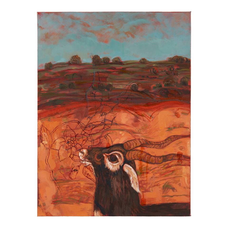 CONLEY HARRIS (21ST CENTURY) Desert Hillside: CONLEY HARRIS (21ST CENTURY) Desert Hillside signed with artist's initials 'C.H.' (lower right); signed and inscribed 'C. Harris / Desert Hillside' (on the reverse) oil on canvas 24 x 18 in (61.0 x 45