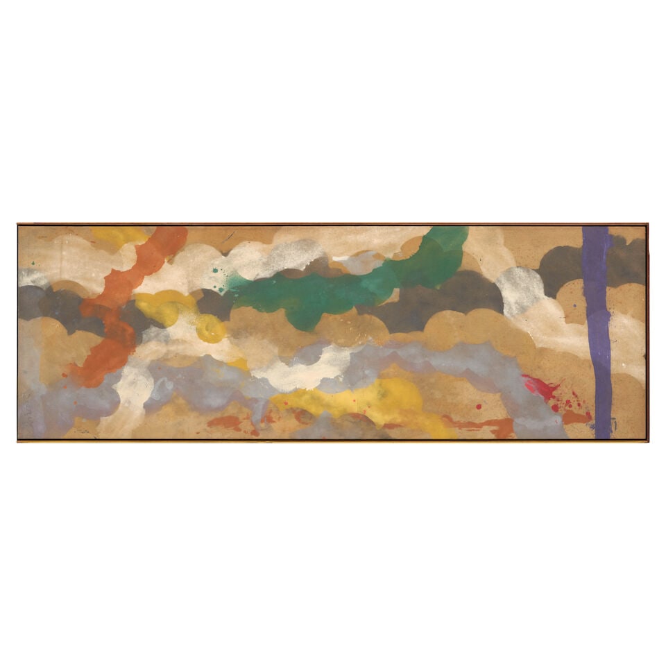 JOHN SEERY (B. 1941) Untitled: JOHN SEERY (B. 1941) Untitled signed 'Seery' (along the right edge); signed and inscribed indistinctly '... / John Seery' (on the reverse) acrylic on canvas 112 x 38 in (284.4 x 96.5 cm) Painted circa