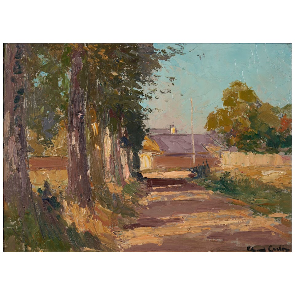 EDOUARD LÉON CORTÈS (1882-1969) Paysage; petite route aux arbres (1 of 4)
