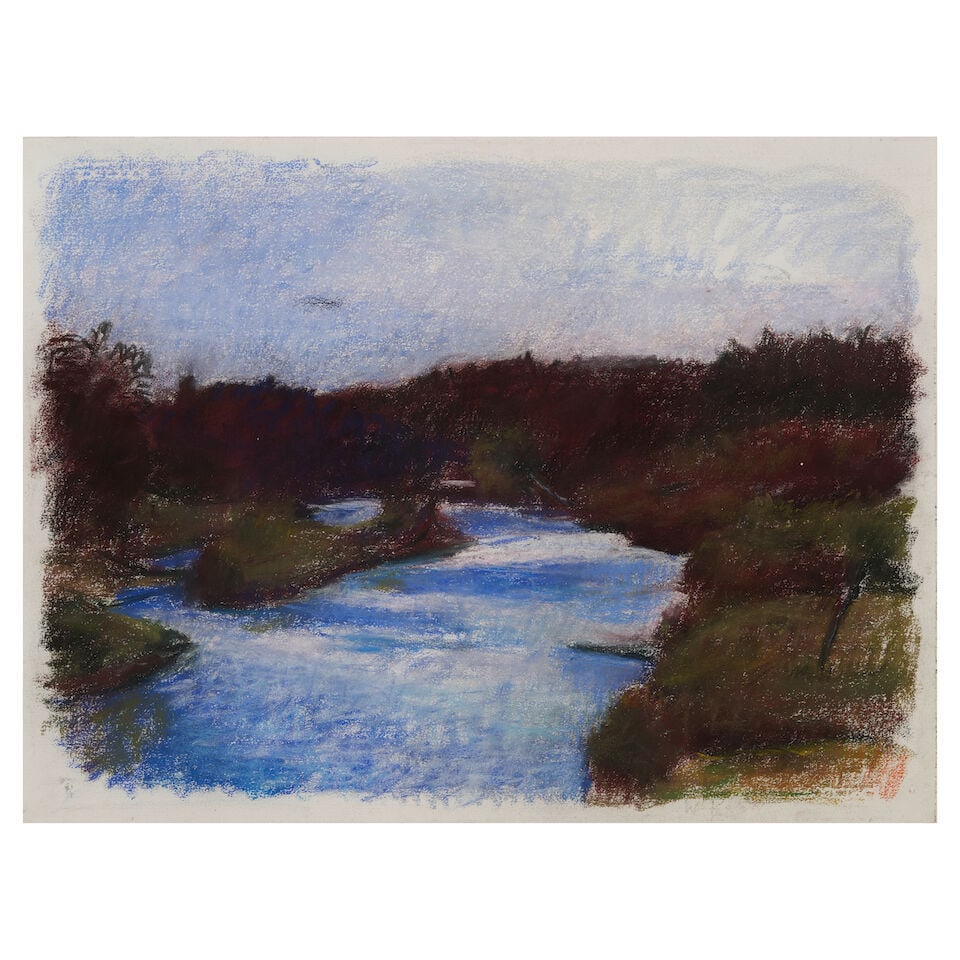 WOLF KAHN (1927-2020) Gihon River, Vermont: WOLF KAHN (1927-2020) Gihon River, Vermont signed 'W Kahn' (lower right) pastel on paper 22 1/4 x 29 3/4 in (56.5 x 75.6 cm) (sheet size) Executed in 1994 Footnotes: This work will be included in the