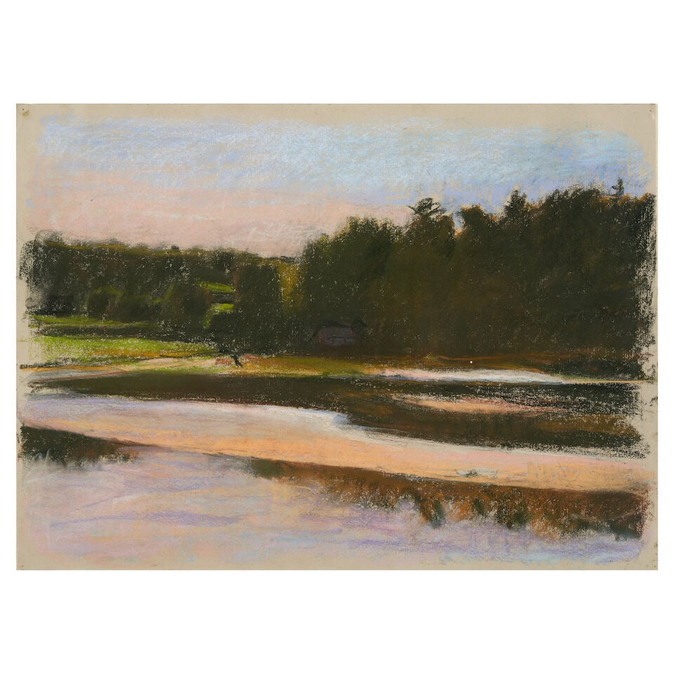 WOLF KAHN (1927-2020) Vermont Riverside at Dusk (1 of 3)