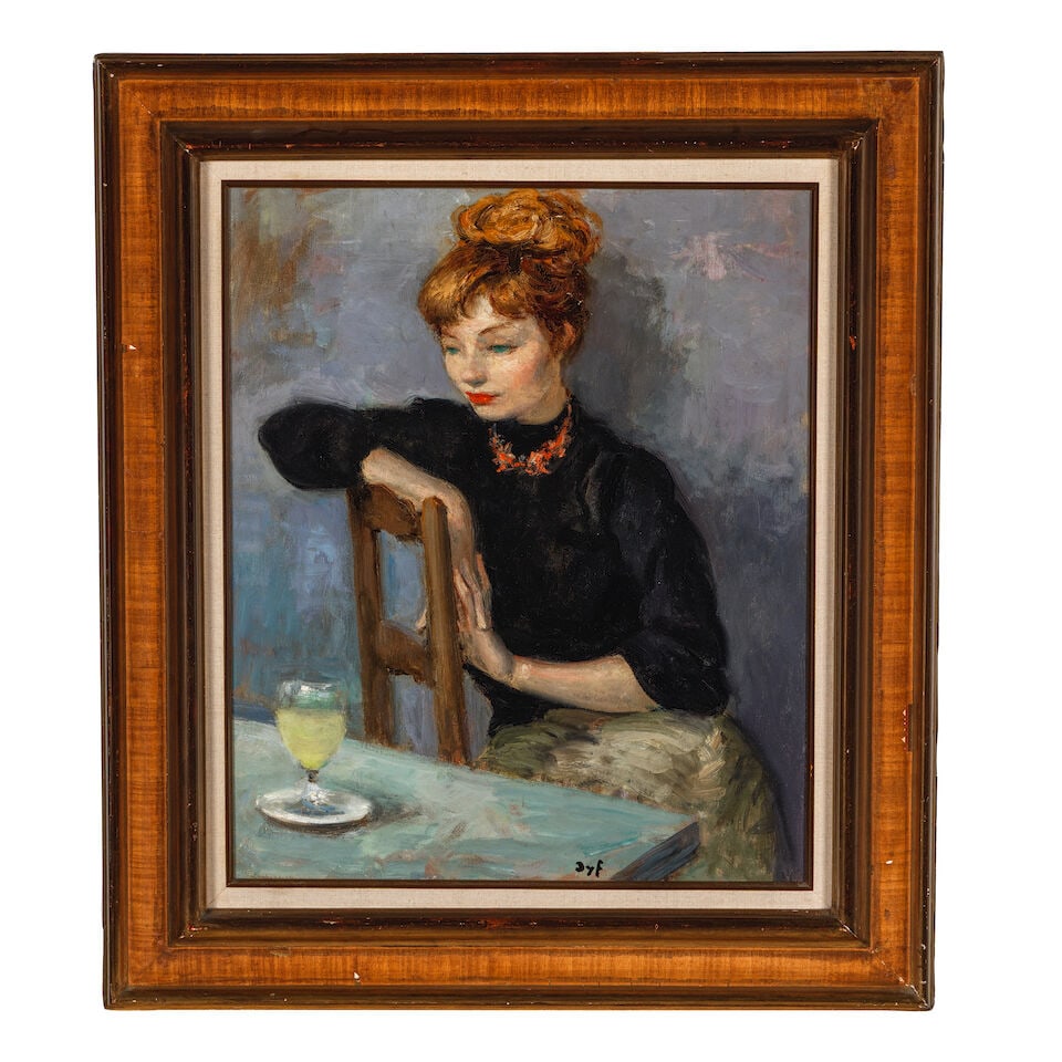 MARCEL DYF (1899-1985) Claudine in a Coral Necklace - 4