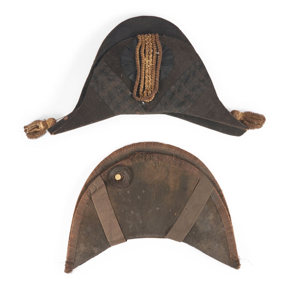 TWO AMERICAN MILITIA CHAPEAU BRAS HATS. (1 of 2)