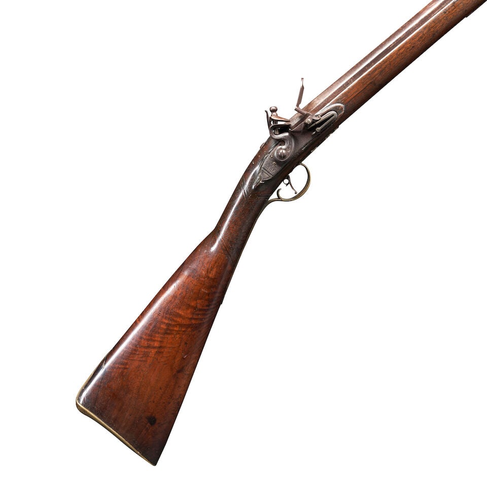 A SILAS ALLAN JR. FLINTLOCK RIFLE, (1 of 6)