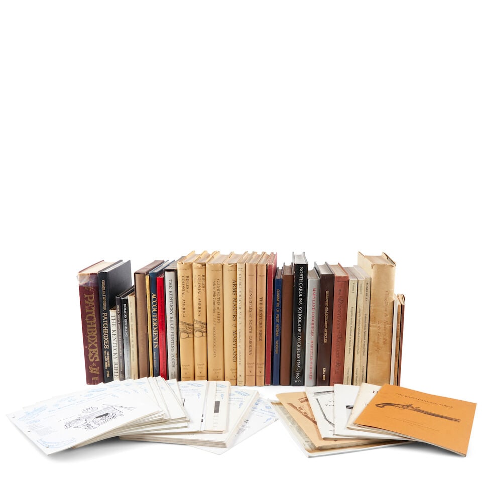 A COLLECTION OF BOOKS AND RELATED PUBLICATIONS ON AMERICAN LONG RIFLES. (1 of 1)