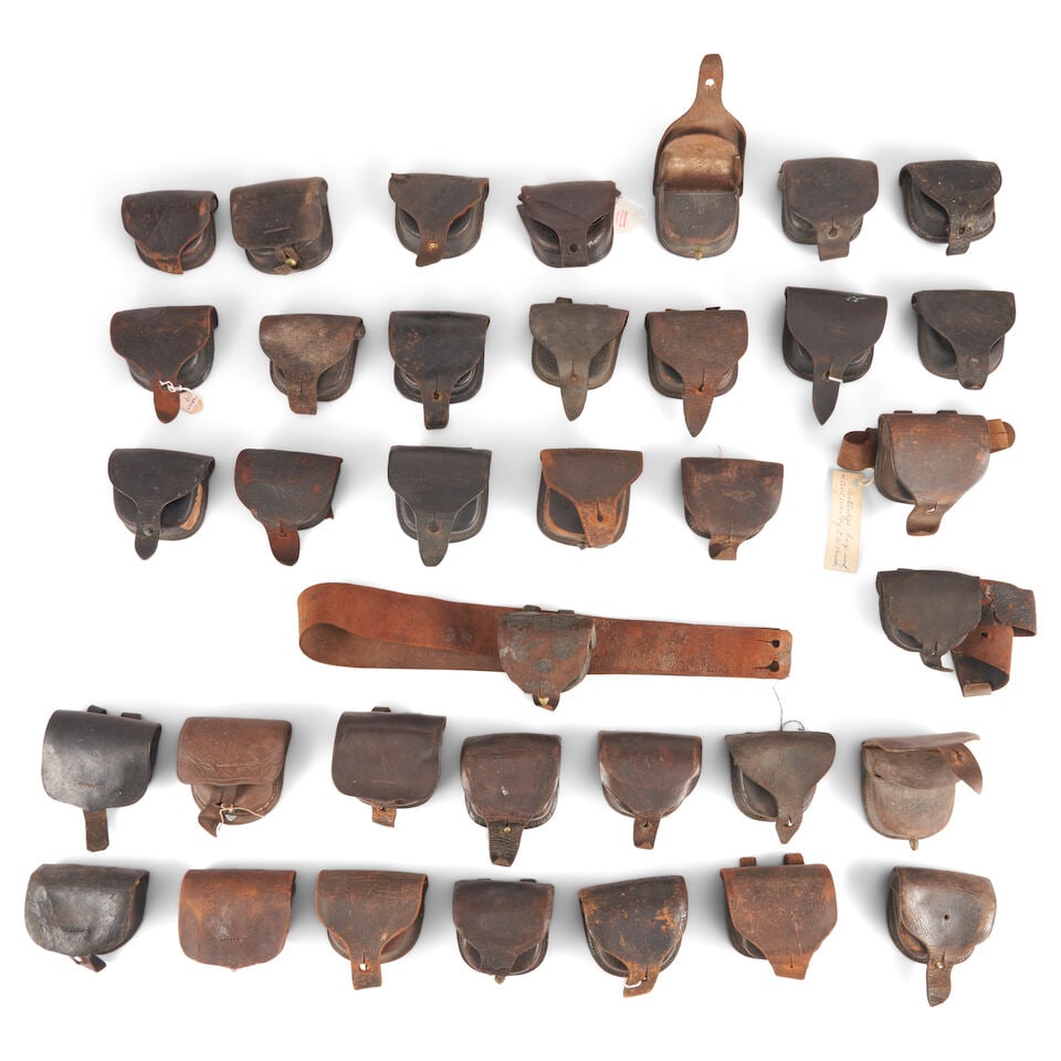 A COLLECTION OF THIRTY-SIX CIVIL WAR AND LATER PERCUSSION CAP BOXES. (1 of 2)