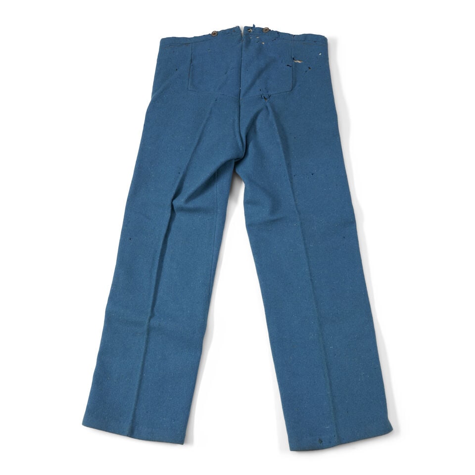 A PAIR OF CIVIL WAR SKY BLUE KERSEY TROUSERS. - 2