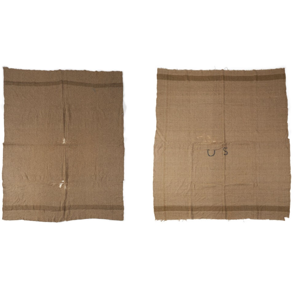 TWO FEDERAL CIVIL WAR BLANKETS. (1 of 6)