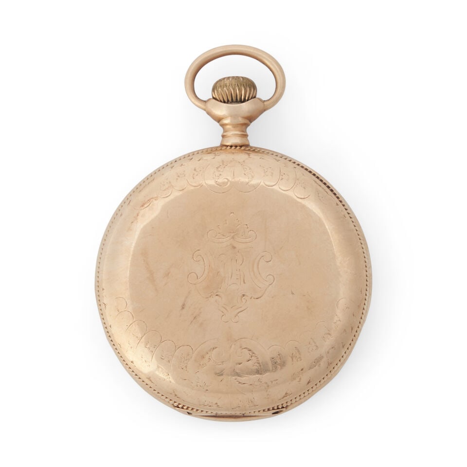 Waltham Watch Co. 14k Gold Pocket Watch, - 2