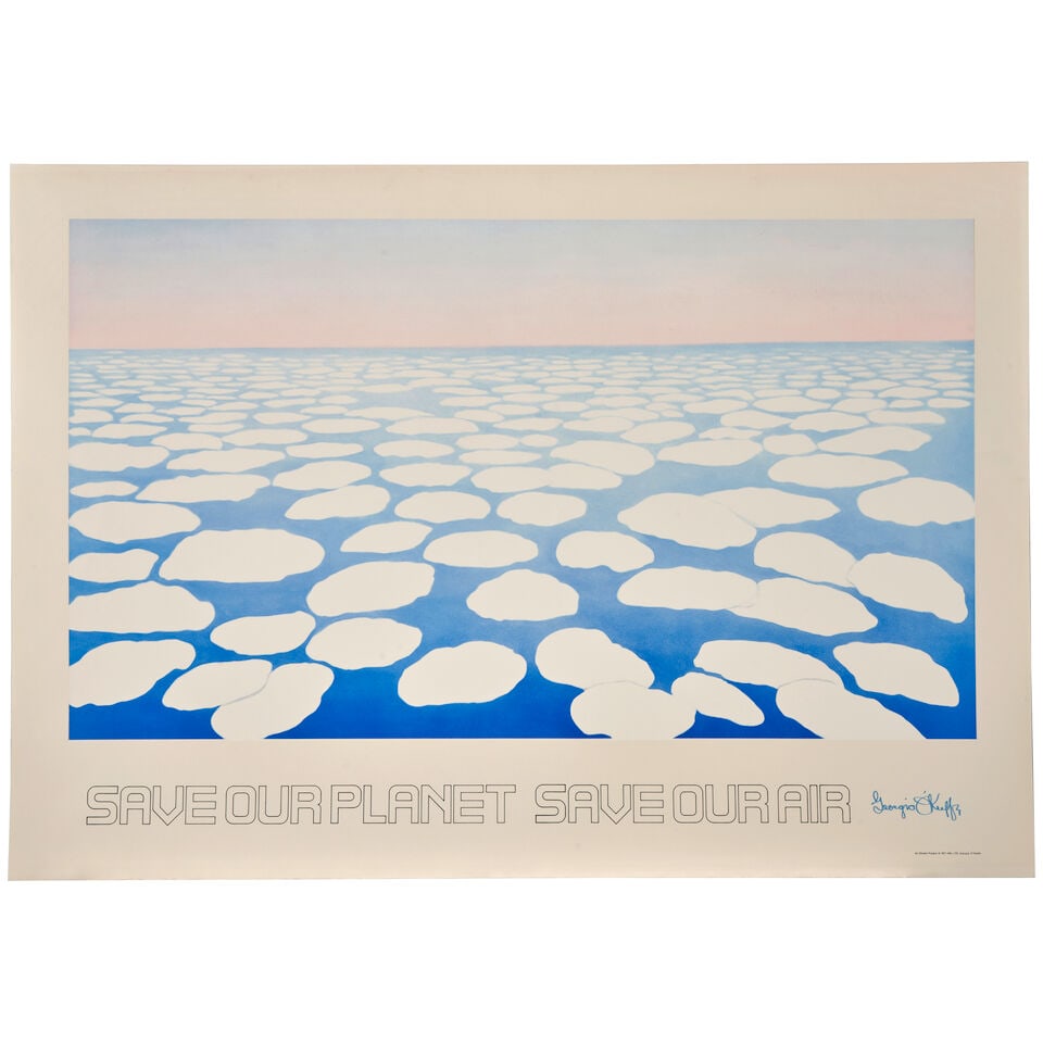 Georgia O'Keeffe (American, 1887-1986), Save Our Planet, Save Our Air, 1971, (1 of 1)