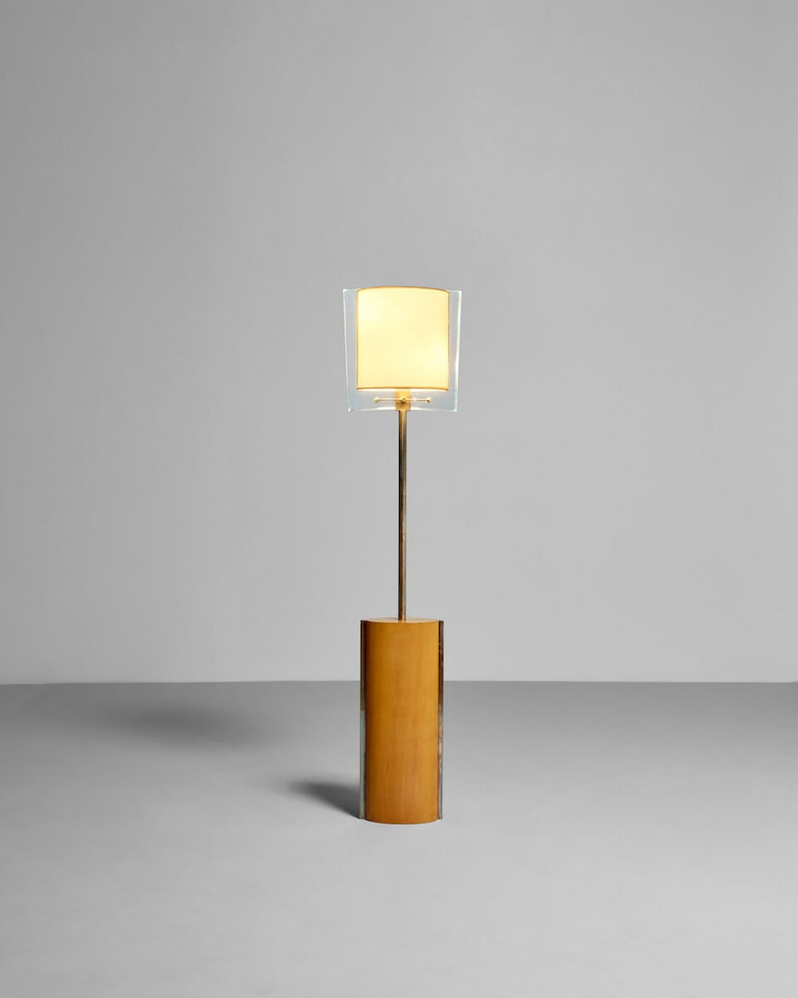 Nathalie Grenon (B. 1954) For Fontane Arte Floor Lamp Model 2835, Italy, c. 1990, maple veneer, ... - 4