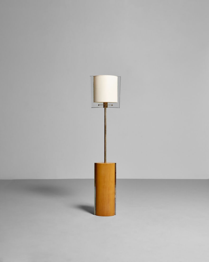Nathalie Grenon (B. 1954) For Fontane Arte Floor Lamp Model 2835, Italy, c. 1990, maple veneer, ... - 5