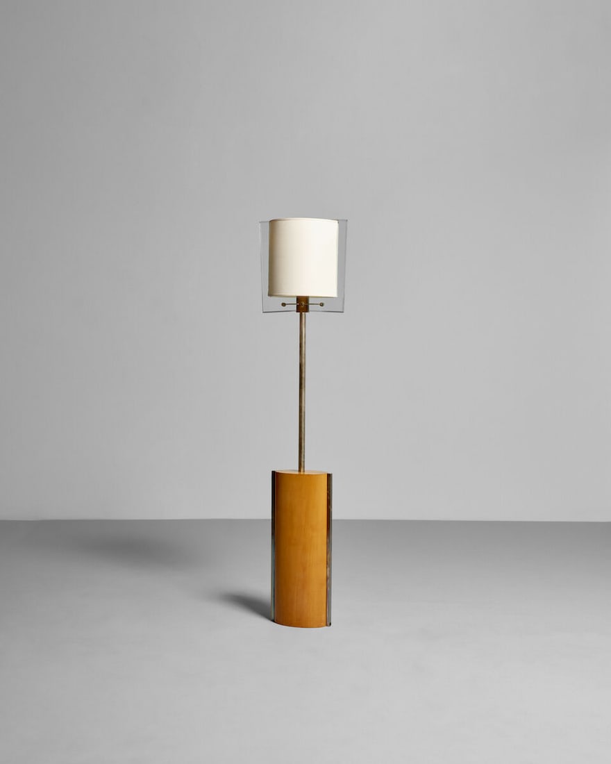 Nathalie Grenon (B. 1954) For Fontane Arte Floor Lamp Model 2835, Italy, c. 1990, maple veneer, ... - 6