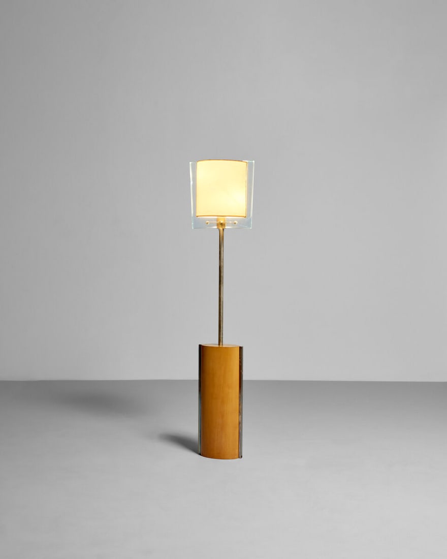 Nathalie Grenon (B. 1954) For Fontane Arte Floor Lamp Model 2835, Italy, c. 1990, maple veneer, ... - 7