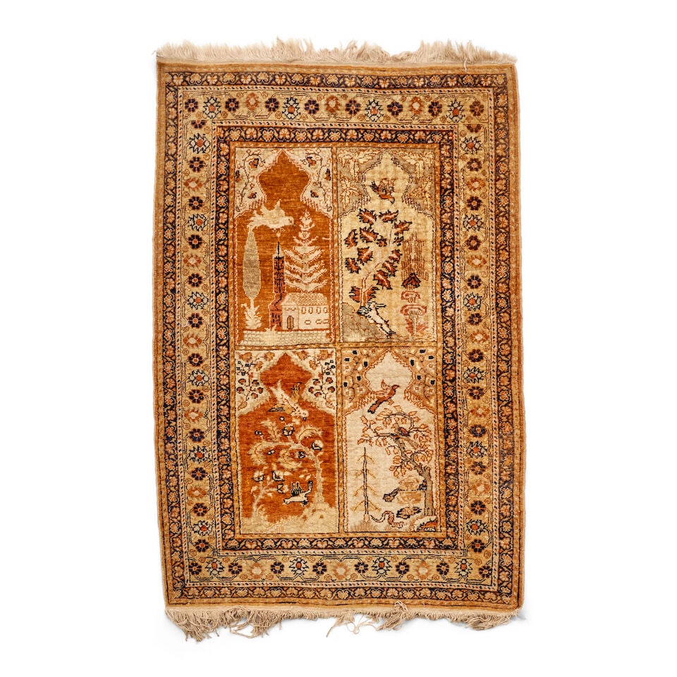 Turkish Carpet, second-half 20th century, 4 ft. 6 in. x 3 ft. (1 of 2)