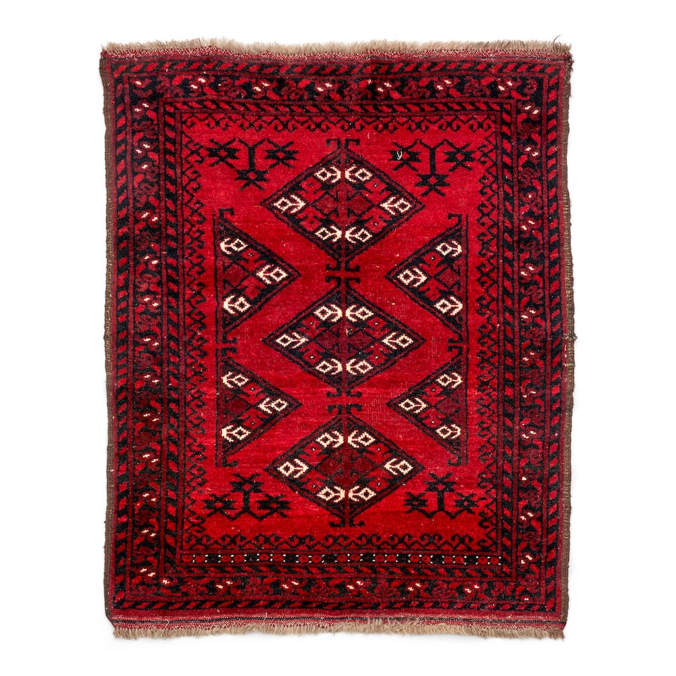 Ersari Carpet, Afghanistan, second-half 20th century, 3 ft. 8 in. x 2 ft. 11 in. (1 of 2)